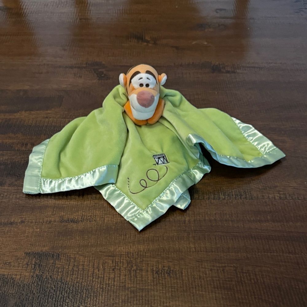 Disney Tigger Lovey Green Security Blanket